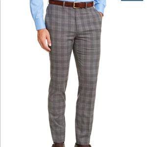 Men’s plaid slim fit dress pants